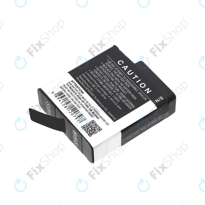 Akku batterie für Gopro Hero 8, Hero 6, 1250mAh, Li-Ion, 3.85V, AHDBT-501, HQ