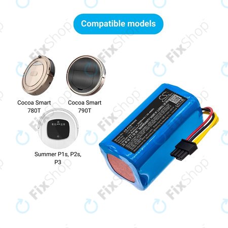 Proscenic Cocoa Smart 780T, 790T, Summer P1s, P2s - Akku Batterie VR1717 Li-Ion 14.8V 2600mAh HQ
