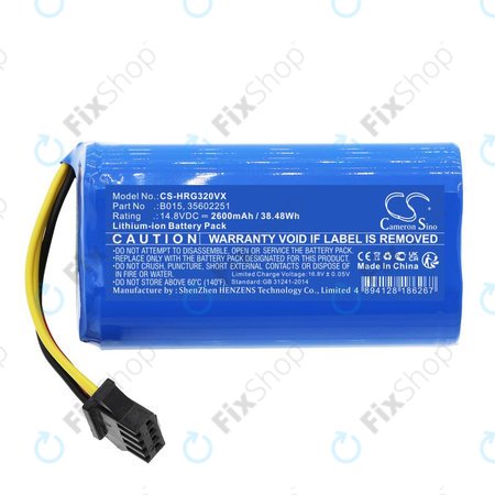 Akku batterie für Hoover HGO31, HGO32, HGO33, 2600mAh, Li-Ion, 14.8V, B015, HQ