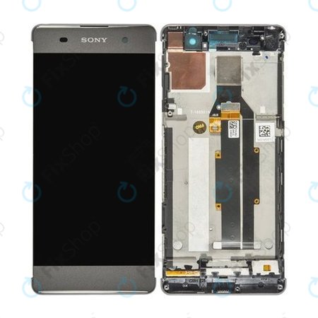 Sony Xperia XA F3111 - LCD Display + Touchscreen Front Glas + Rahmen (Graphite Black) - 78PA3100010, 78PA3100090 Genuine Service Pack
