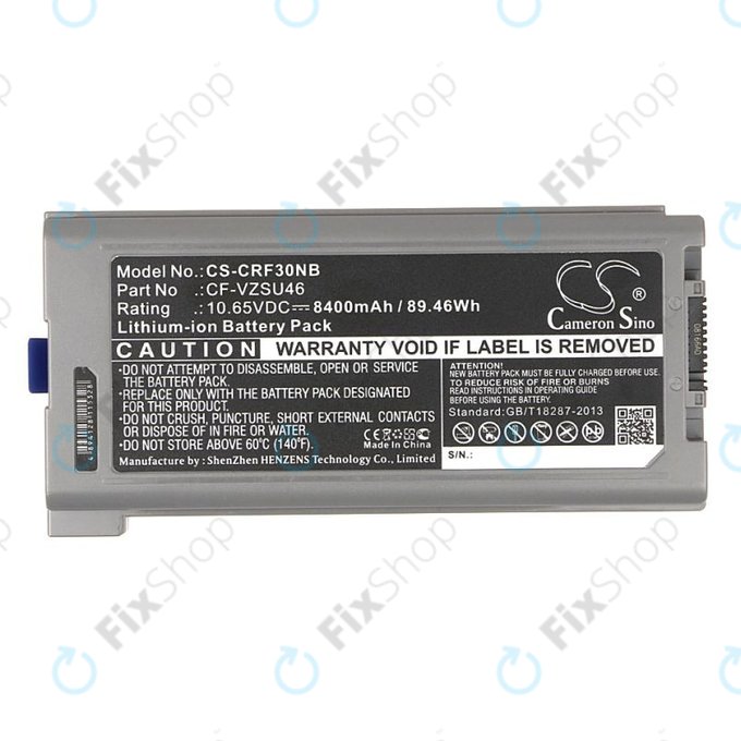 Akku batterie für Panasonic Toughbook CF-30, 31, 53, 8400mAh, Li-Ion, 10.65V, CF-VZSU46, HQ