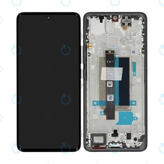 Xiaomi Redmi Note 13 Pro+ 23090RA98C - LCD Display + Touchscreen Front Glas + Rahmen (Midnight Black) - 560002N16U00 Genuine Service Pack