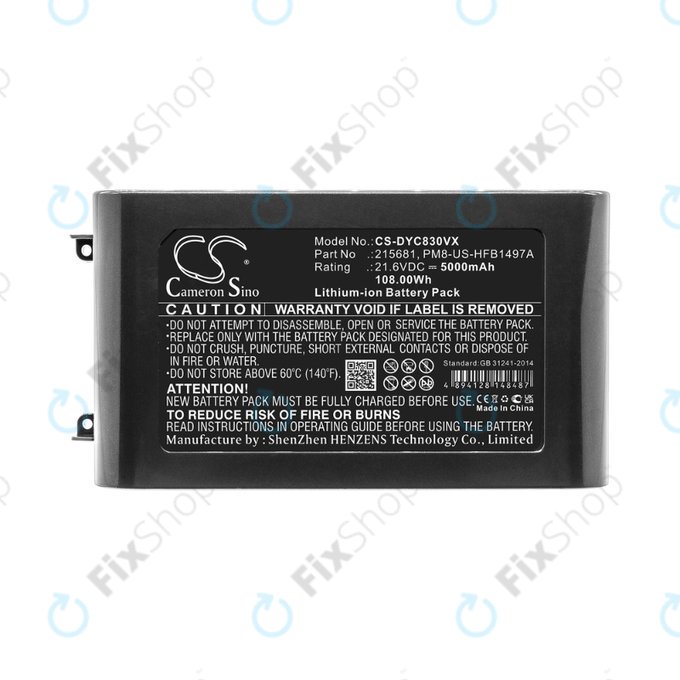 Dyson V8 - Akku Batterie 215681, PM8-US-HFB1497A Li-Ion 21.6V 5000mAh HQ