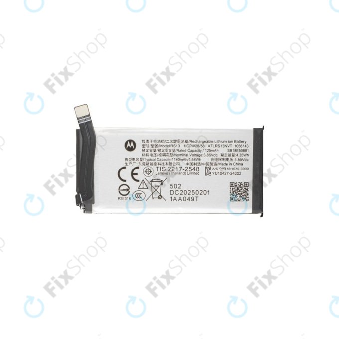 Motorola Razr 60 Ultra - Akku Batterie RS13 1180mAh - SB18E50881 Genuine Service Pack