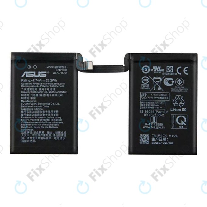Asus ROG Phone 5 ZS673KS - Akku Batterie C21P2001 6000mAh - 0B200-03920400 Genuine Service Pack