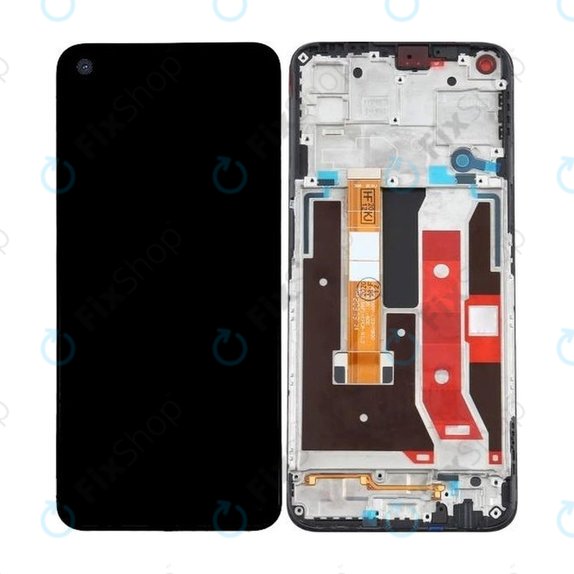 Oppo A72 - LCD Display + Touchscreen Front Glas + Rahmen (Twilight Black) TFT