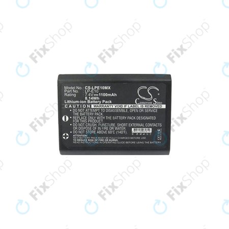 Canon EOS 1100D, 1200D, Kiss X50, Rebel T3, T5 - Akku Batterie LP-E10 Li-Ion 1100mAh HQ