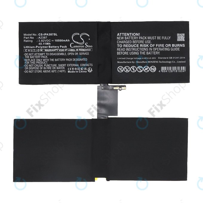 Apple iPad Pro 12.9 (5th Gen 2021) - Akku Batterie A2387 10500mAh HQ