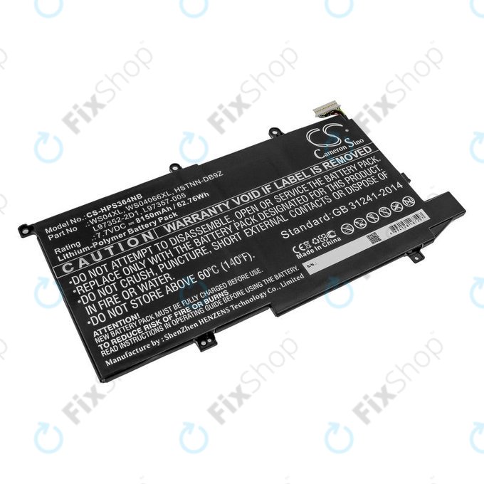 Akku batterie für HP Spectre X360 14-EA0002NI, X360 14-EA0002NX, 8150mAh, Li-Pol, 7.7V, WS04XL, HQ