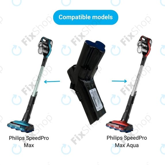 Philips SpeedPro Max, SpeedPro Max Aqua - Akku Batterie 18650HE2 Li-Ion 25.2V 2400mAh