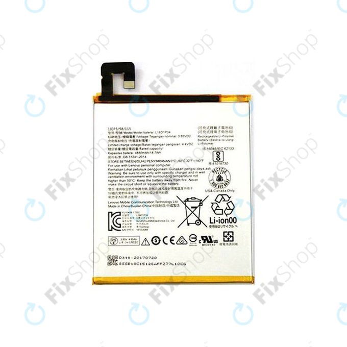 Lenovo Tab 4 8 TB-8704F - Akku Batterie L16D1P34, L20D1P31 4850mAh