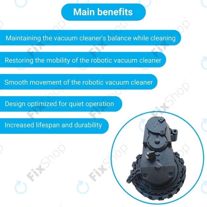 Ecovacs Deebot N-series, T-series, Ozmo-series - Rad mit Motor (Rechts)