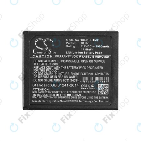 Akku batterie für Olympus EM1, 1900mAh, Li-Ion, 7.4V, BLH-1, HQ