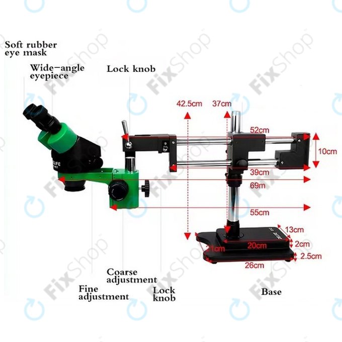 Relife RL M3T-STL2 - Microscop Stereo Trinocular (Grün)