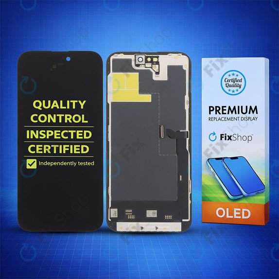 Display Soft OLED für iPhone 14 Pro Max, Touchscreen-Glas mit Rahmen, DIAGNOSTIC