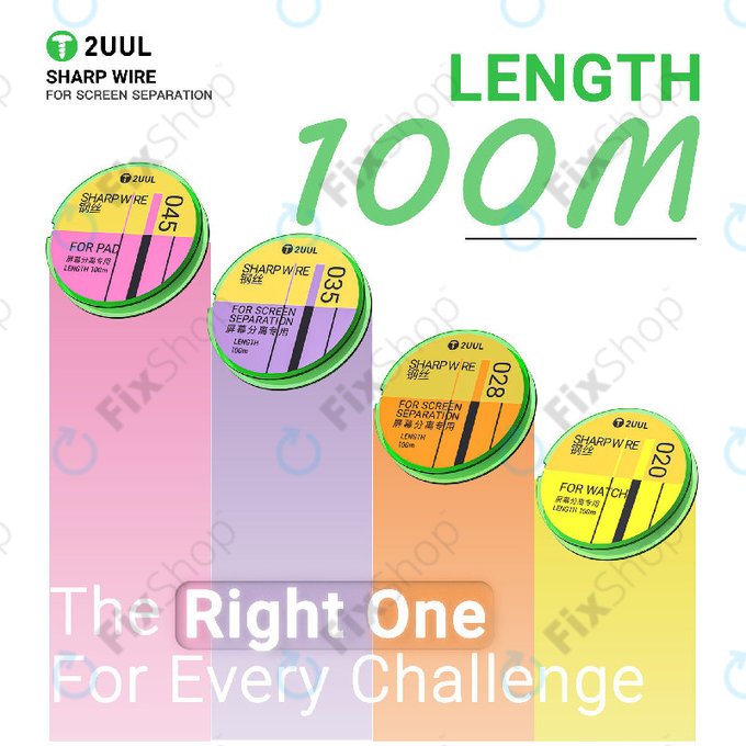 Schneiddraht zur Displaytrennung, 2UUL GS-035, 0.035mm x 100m