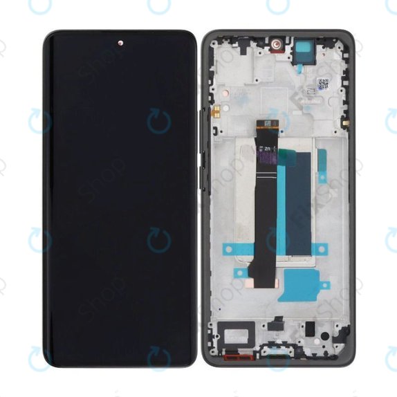 Xiaomi Redmi Note 13 Pro+ 23090RA98C - LCD Display + Touchscreen Front Glas + Rahmen (Fushion Black) OLED