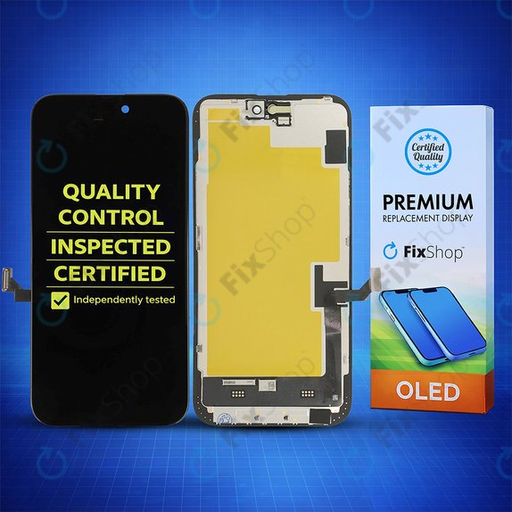 Display Soft OLED für iPhone 15 Plus, Touchscreen-Glas mit Rahmen, DIAGNOSTIC