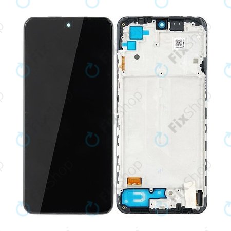 Xiaomi Redmi Note 10 - LCD Display + Touchscreen Front Glas + Rahmen (Onyx Grey) - 5600020K7A00 Genuine Service Pack
