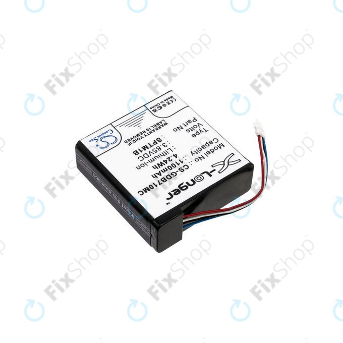 Batterie für Gopro Hero 7 Silver, White, 1100mAh, Li-Ion, 3.85V, SPTM1B, HQ