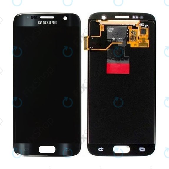 Samsung Galaxy S7 G930F - LCD Display + Touchscreen Front Glas (Black) - GH97-18523A, GH97-18761A, GH97-18757A Genuine Service Pack