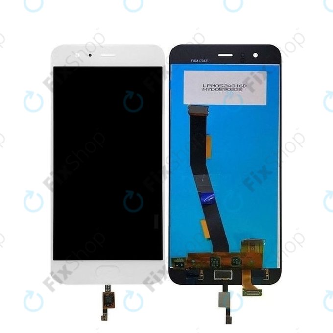 Xiaomi Mi 6 - LCD Display + Touchscreen Front Glas (White) TFT
