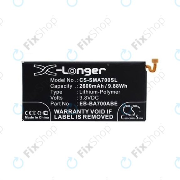 Samsung Galaxy A7 A700F - Akku Batterie EB-BA700ABE 2600mAh HQ