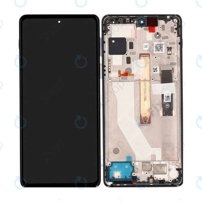 Motorola Edge 20 Pro XT2153 - LCD-Display + Touchglas + Rahmen (Midnight Blue) - 5D68C19375 Genuine Service Pack