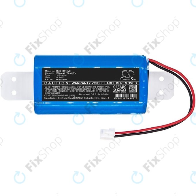 Shark Clean RV2600WA, RV2600WD, RV2600WS - Akku Batterie RVBAT850 Li-Ion 14.8V 2600mAh HQ