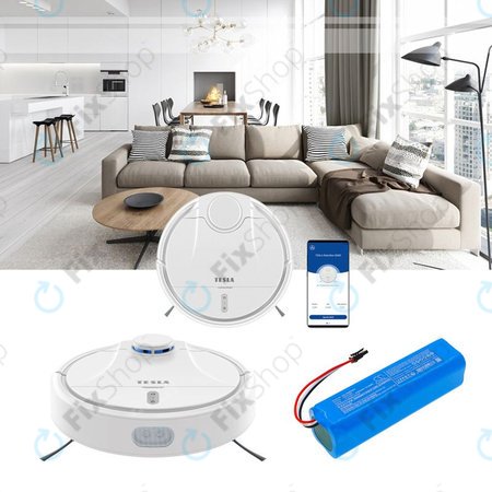 Akku batterie für Tesla Robostar iQ500, iQ600, 5200mAh, Li-Ion, 14.4V, N789-603, HQ