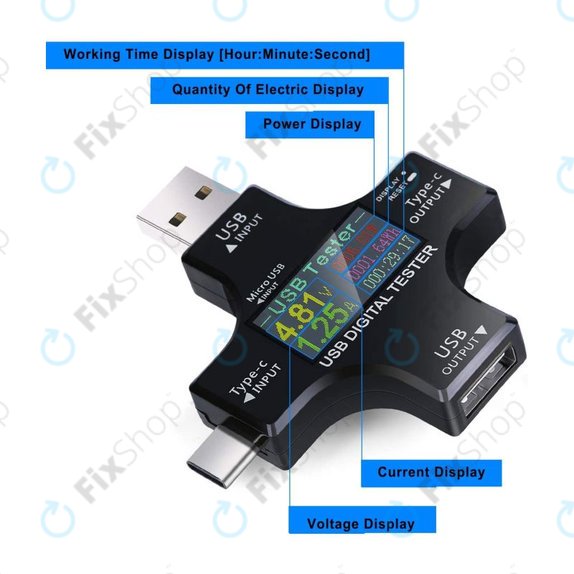 Eversame 2in1 - USB-Tester und Multimeter (USB-C und USB 3.0)