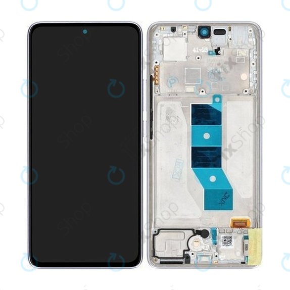 Xiaomi Redmi Note 14 5G 24094RAD4G - LCD Display + Touchscreen Front Glas + Rahmen (Lavender Purple) - 56001900O1700 Genuine Service Pack