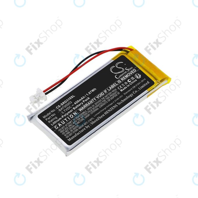 Akku batterie für Cardo Q1, Q3, 450mAh, Li-Pol, 3.7V, BAT00003, HQ