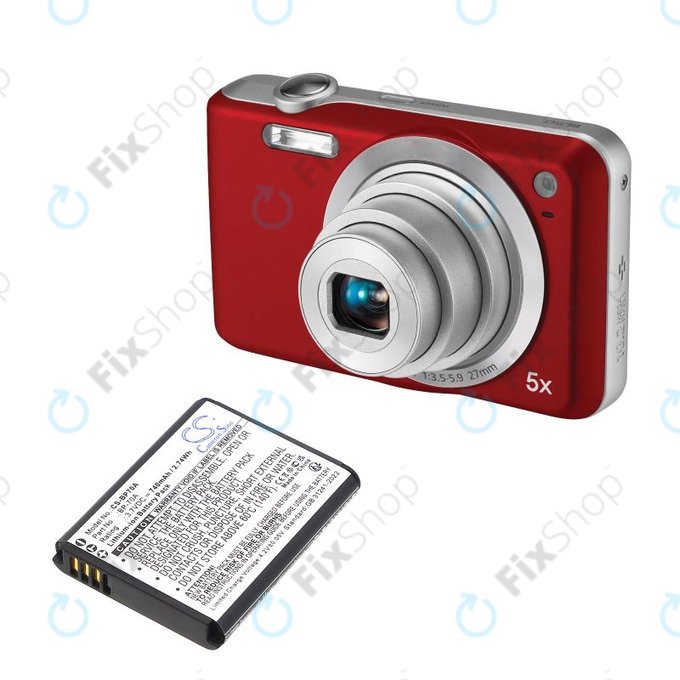 Akku batterie für Samsung ES, ST, 740mAh, Li-Ion, 3.7V, BP-70A, HQ