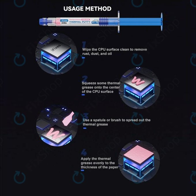 iFixes i086 Pink Performance Thermal Compound - Wärmeleitpaste für Telefon/Tablet, 8g