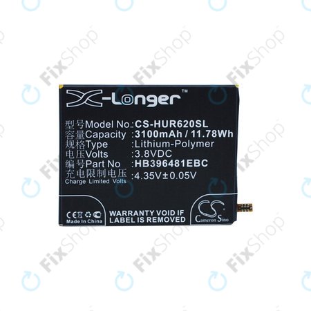 Batterie für Huawei Ascend Y6 2, Honor 5a, Huawei G7 Plus, 3100mAh, Li-Pol, 3.8V, HB396481EBC, HQ