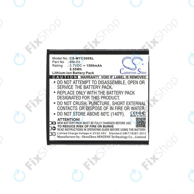 Akku batterie für MyPhone Funky, 1500mAh, Li-Ion, 3.7V, BM-03, HQ