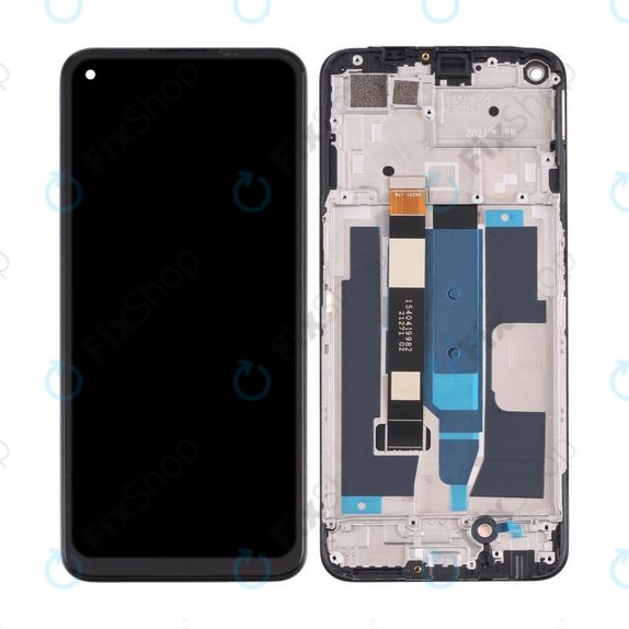 Realme 8 5G RMX3241 - LCD Display + Touchscreen Front Glas + Rahmen (Supersonic Black) TFT