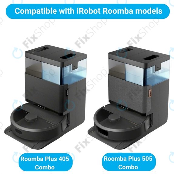 Ersatzteilset für iRobot Roomba Plus 405 Combo, 505 Combo (2x Hauptbürste, 4x Filter, 4x Seitenbürste, 8x Wischtuch, 4x Staubbeutel)