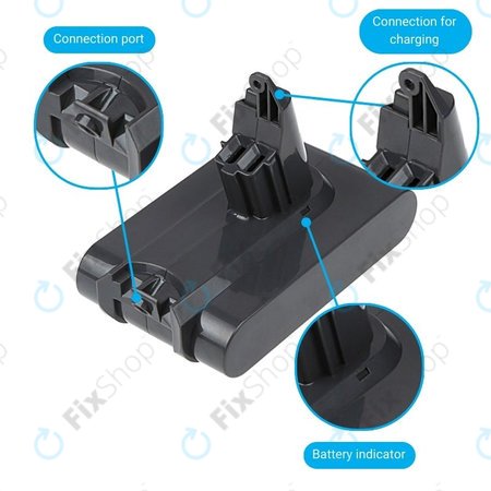 Dyson DC-series, V6 - Akku Batterie 965874-02 Li-Ion 21.6V 2500mAh HQ