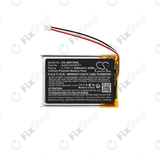 Batterie für Jabra Evolve 75, 400mAh, Li-Pol, 3.7V, AHB572535PST, HQ