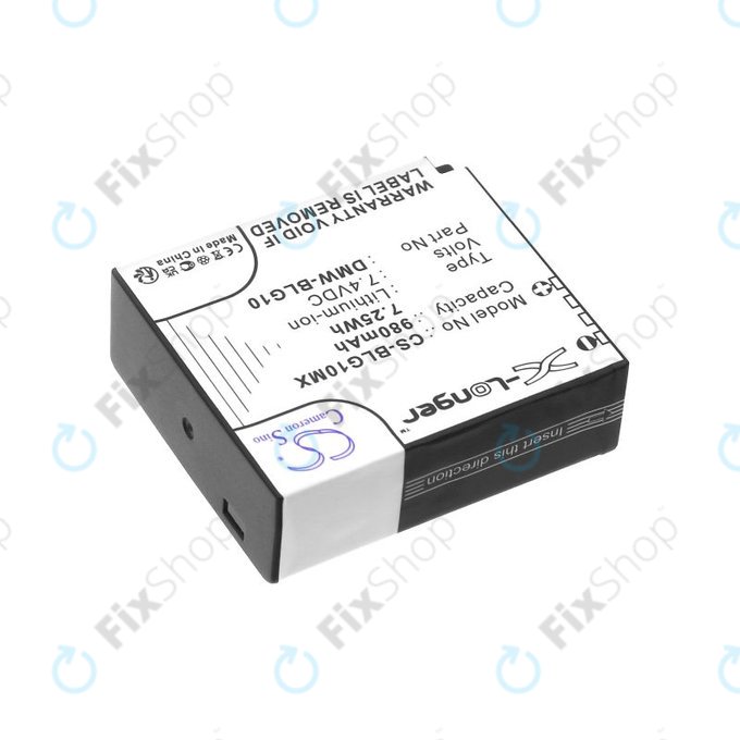 Akku batterie für Leica D-Lux Type 109, Panasonic Lumix DMC-GF3, GX7, LX100, 980mAh, Li-Ion, 7.4V, DMW-BLG10, HQ