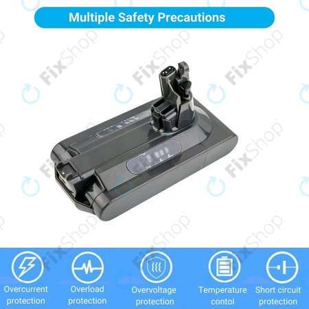 Dyson V10 - Akku Batterie 969352-02, SV12, 206340 Li-Ion 25.2V 2500mAh HQ