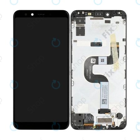 Xiaomi Mi A2 - LCD Display + Touchscreen Front Glas + Rahmen (Black) - 5606100530B6 Genuine Service Pack