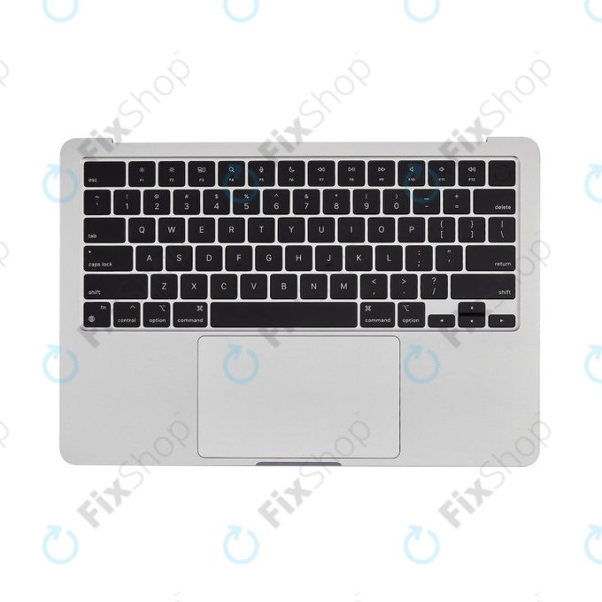 Oberer Tastaturrahmen für MacBook Air 13", A3113 (2024), mit US-Tastatur und Akku, Silver, 661-40228, Genuine Apple