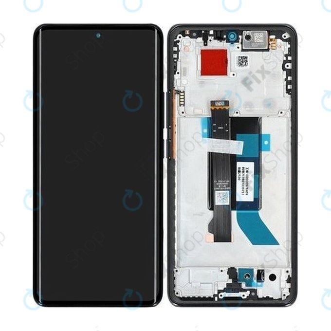 Xiaomi Poco X7 24095PCADG - LCD Display + Touchscreen Front Glas + Rahmen (Black) - 5600010O16P00 Genuine Service Pack