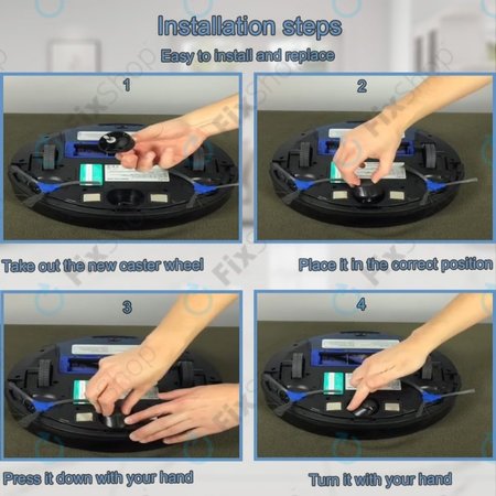Eufy Robovac-series - Vorderrad (Schwarz)