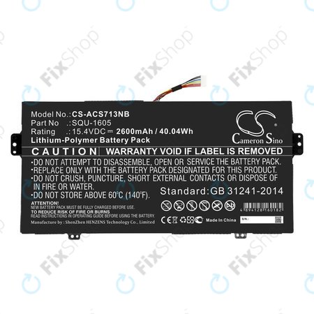 Akku batterie für Acer SF713-51, 2600mAh, Li-Pol, 15.4V, SQU-1605, HQ