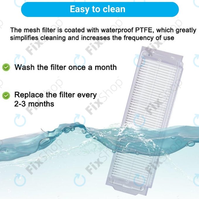 Xiaomi Mi Robot Vacuum Mop Pro (P), 2 Lite, 2 Pro, 2S, 3C, Viomi V2 Pro, V3, SE - HEPA-Filter (2Stk.)