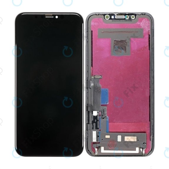 Display In-Cell für iPhone XR, Touchscreen-Glas mit Rahmen, FixPremium
